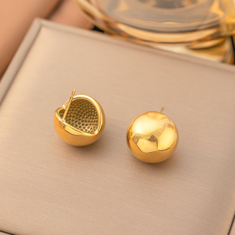 Round Plated Ear Studs