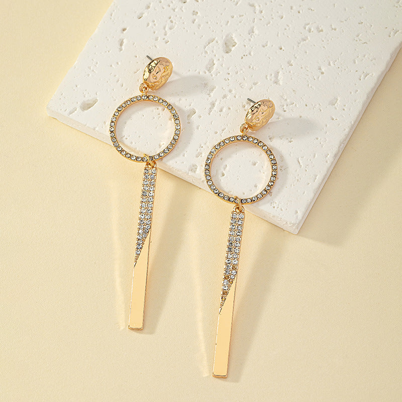 Rhinestones drop earrings