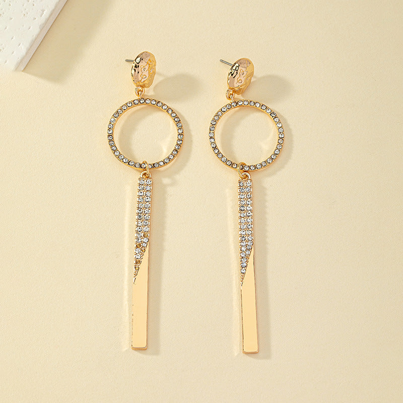 Rhinestones drop earrings