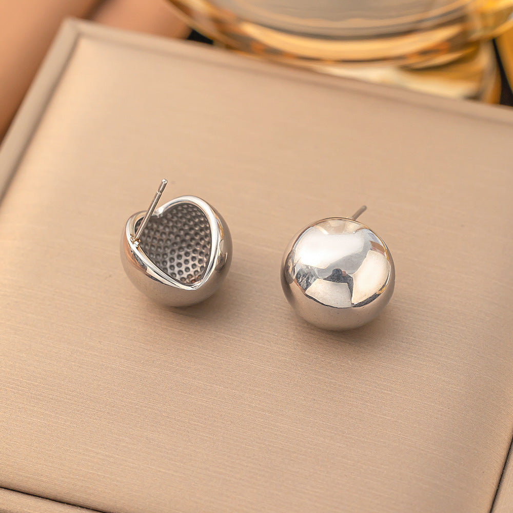 Round Plated Ear Studs