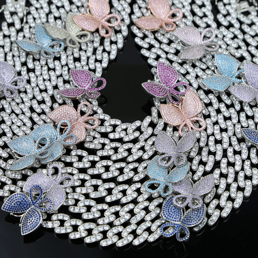 Pink Butterfly Choker Necklace