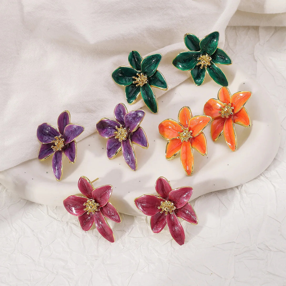 Exquisite Retro Flower Earrings