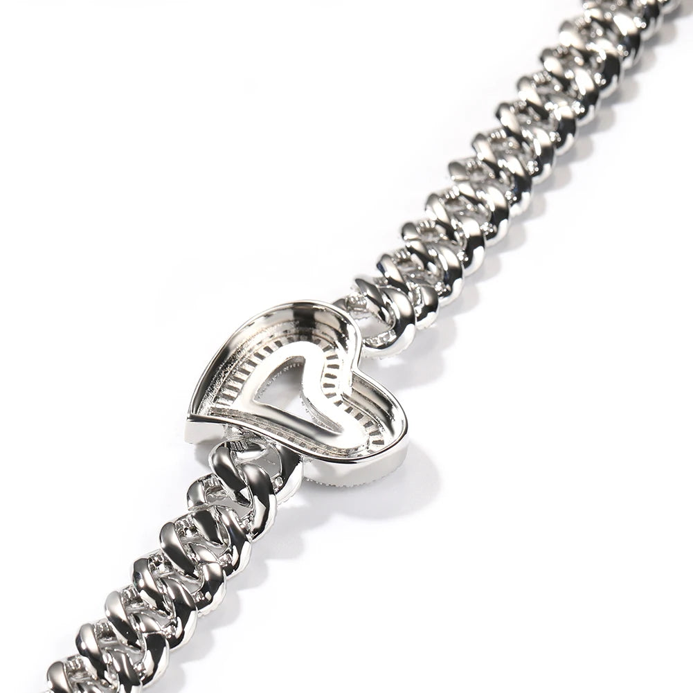 Hollow Hearts Cuban Necklace