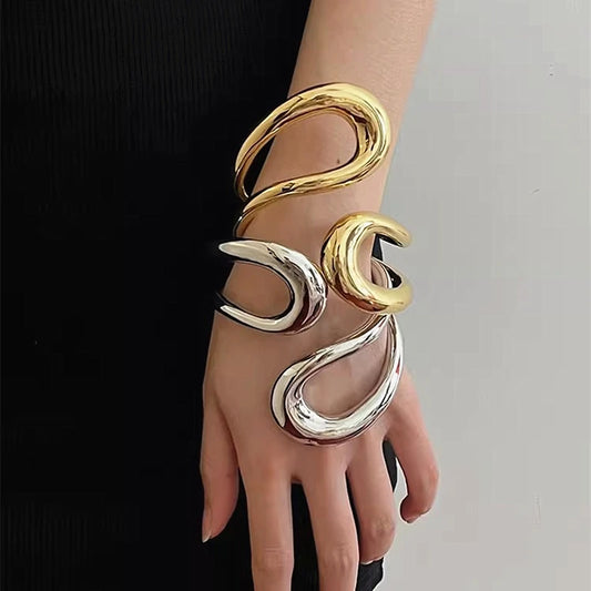 Exaggerated Metal Hollow Geometry Adjustable Unsex Bracelets