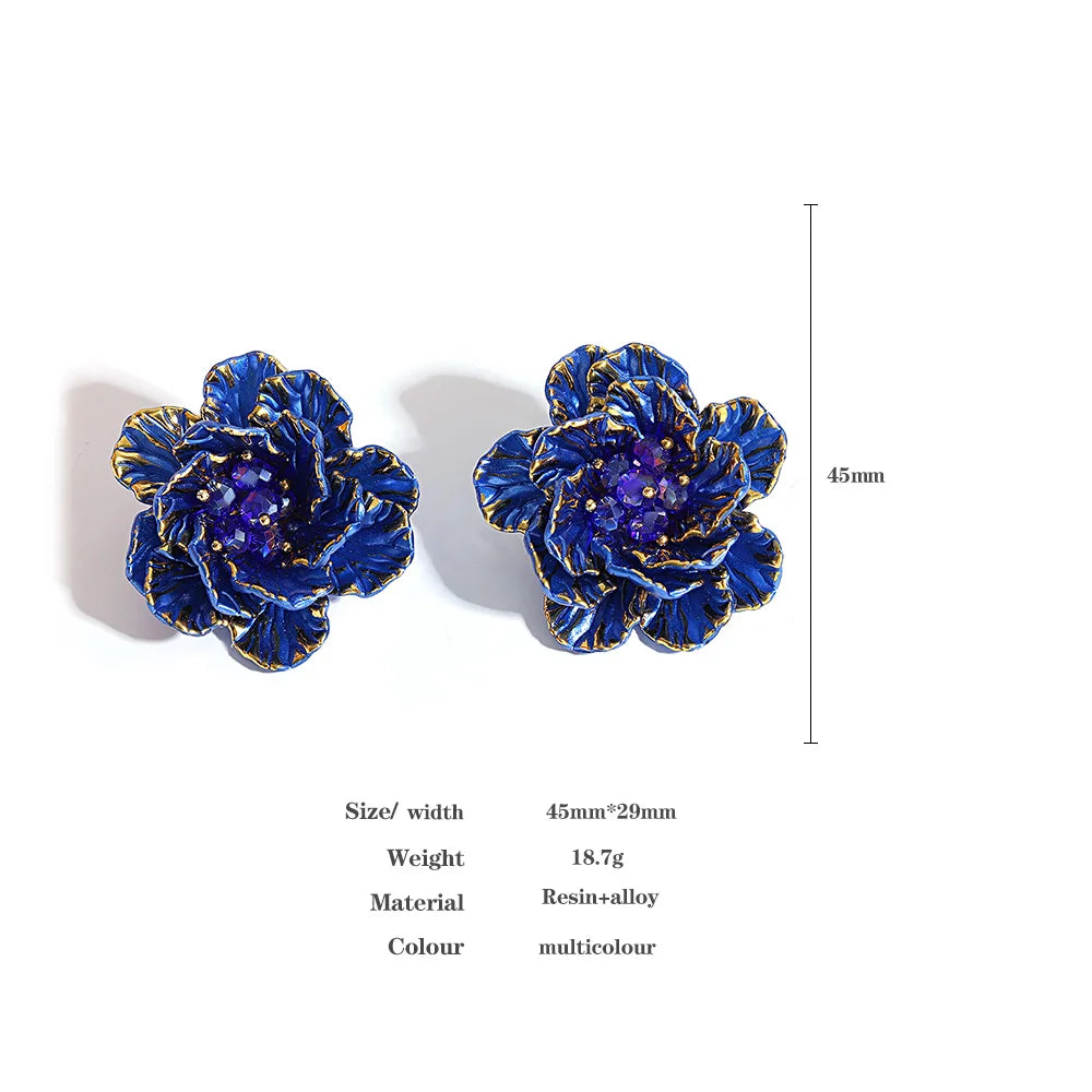 Colorful Crystal Beads Resin Flower