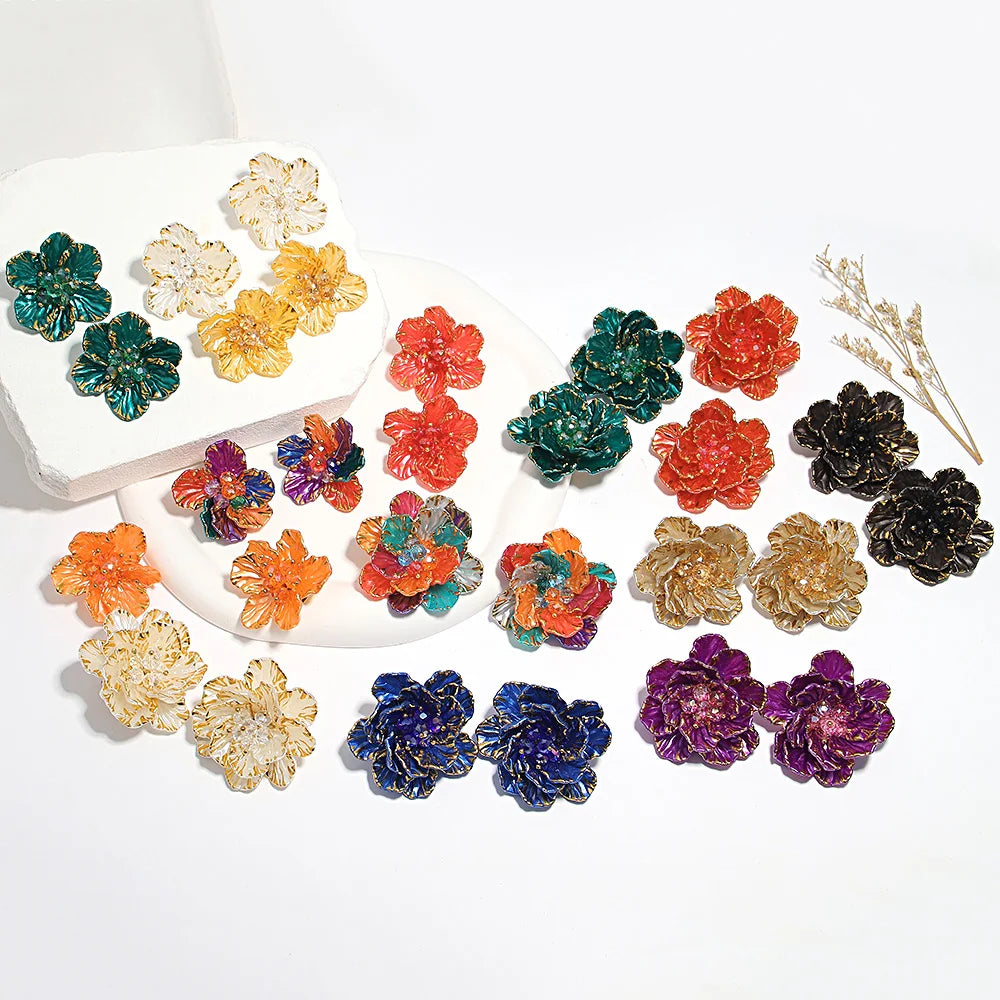 Colorful Crystal Beads Resin Flower