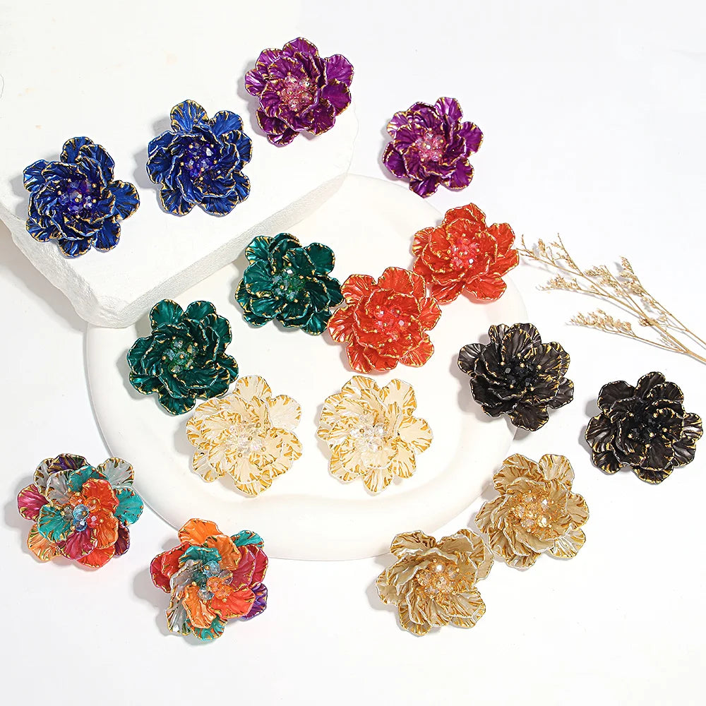 Colorful Crystal Beads Resin Flower