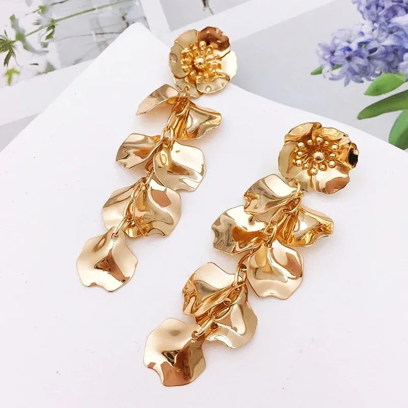 New Fashion Flower Tassel Earrings