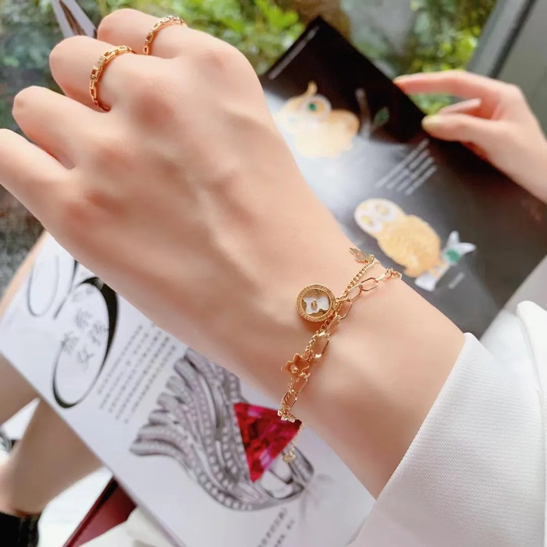 18K Gold Fritillary Bear Bracelet