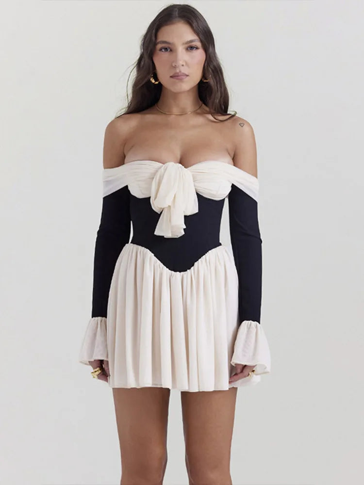 Off Sholder Strapless Backless Sexy Mini Dress